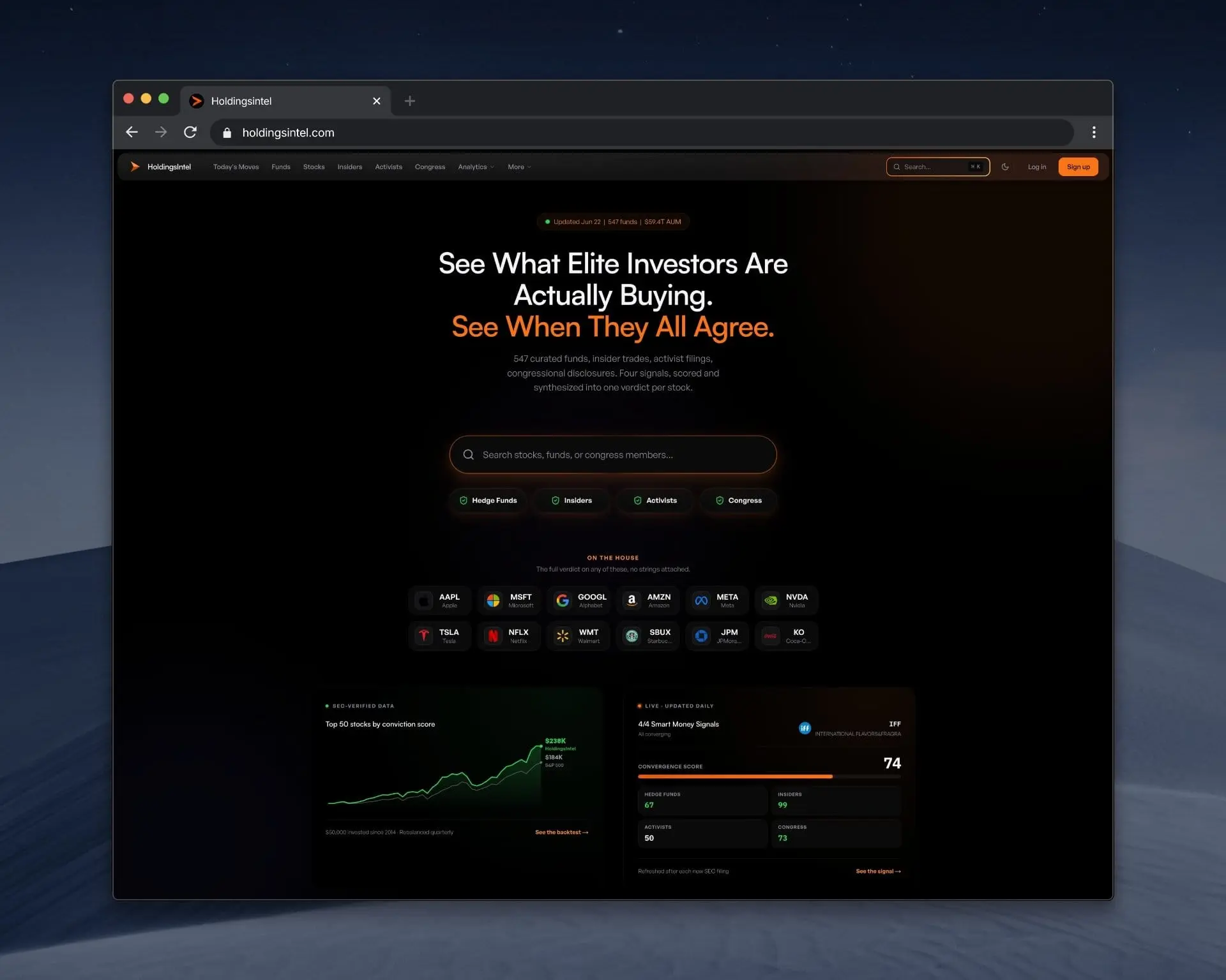 Screenshot 1 of HoldingsIntel