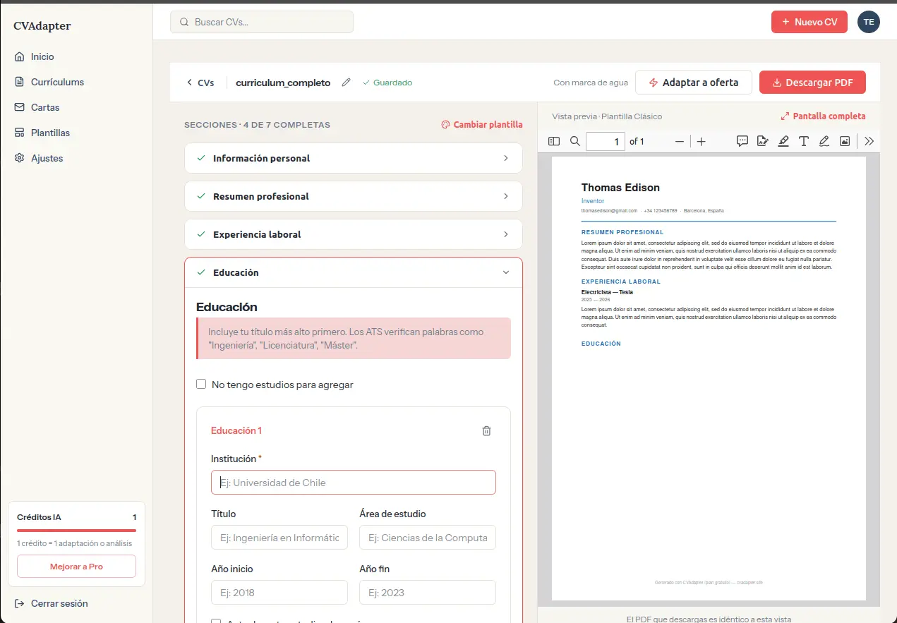 Screenshot 2 of CVAdapter
