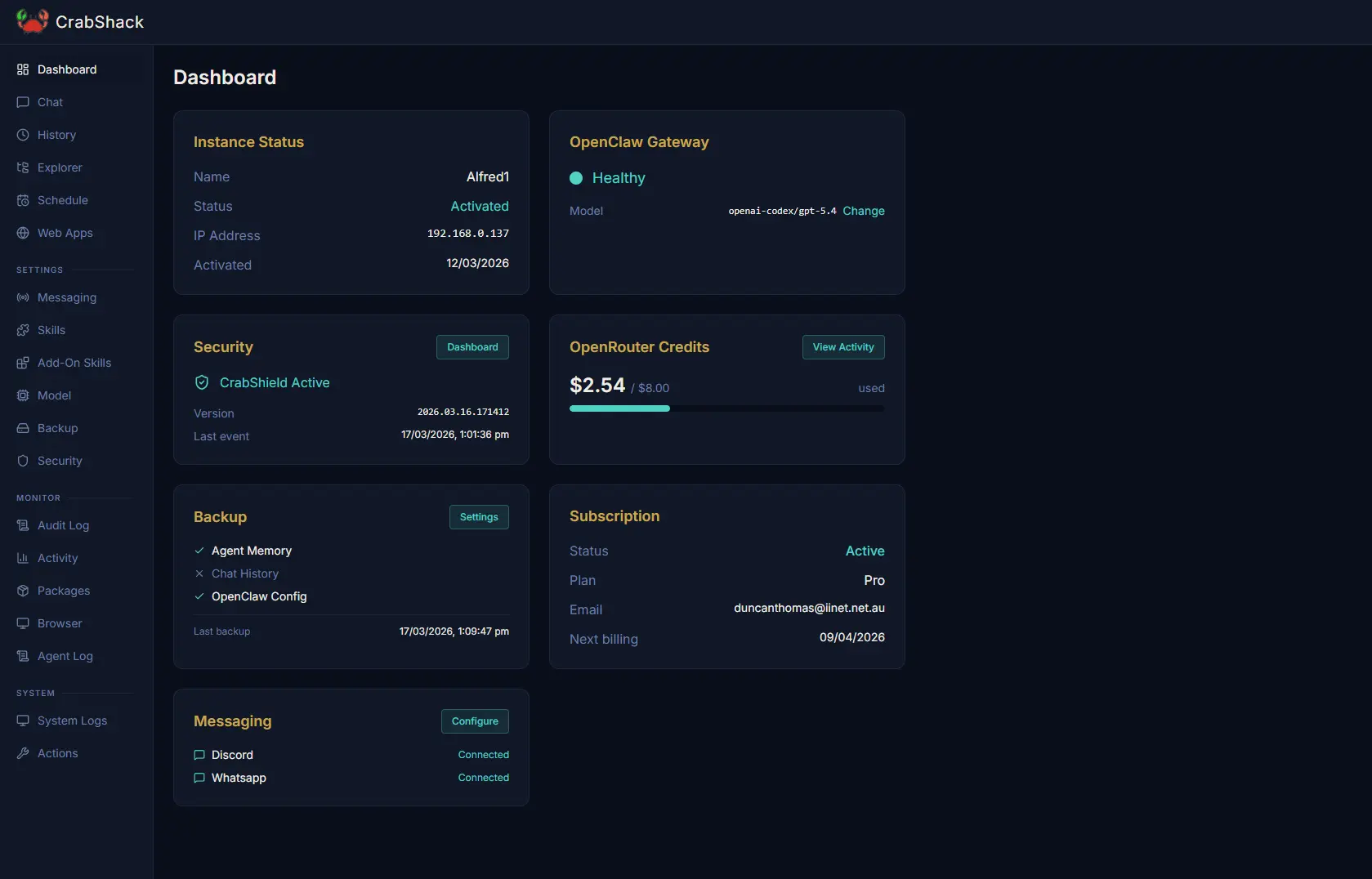 Screenshot 4 of CrabShack AI