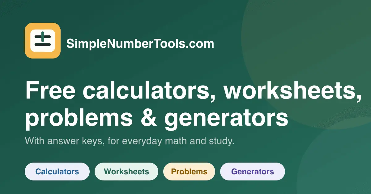 Screenshot 1 of Simple Number Tools
