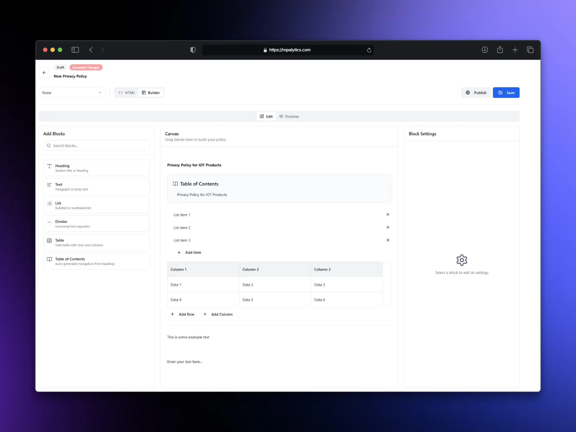 Screenshot 1 of RoPAlytics - All-in-One GDPR Compliance