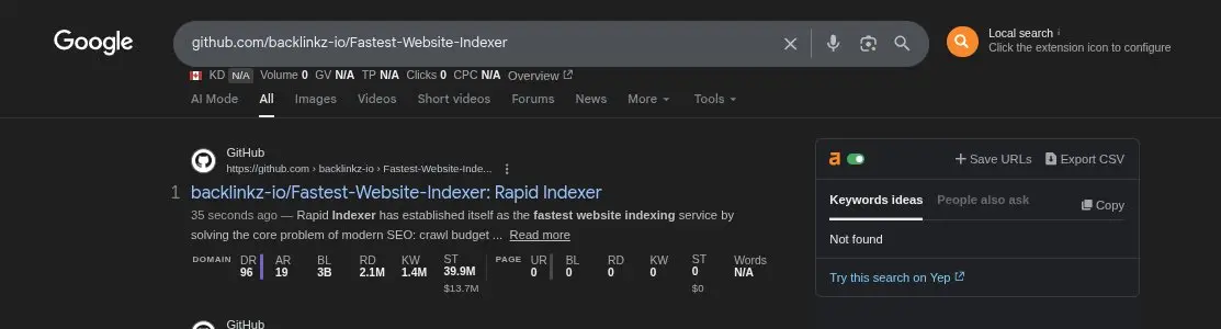 Screenshot 2 of Rapid Indexer