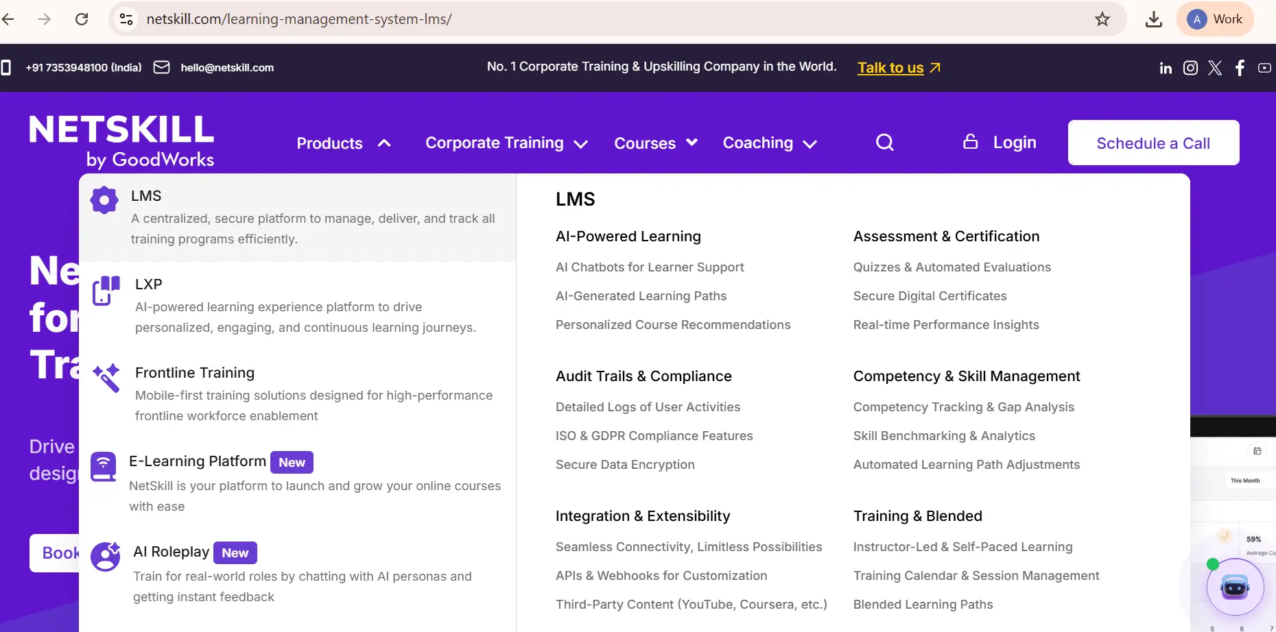 Screenshot 1 of Netskill LMS