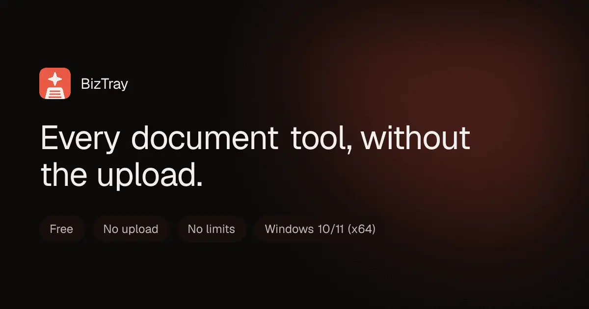 Screenshot 1 of BizTray