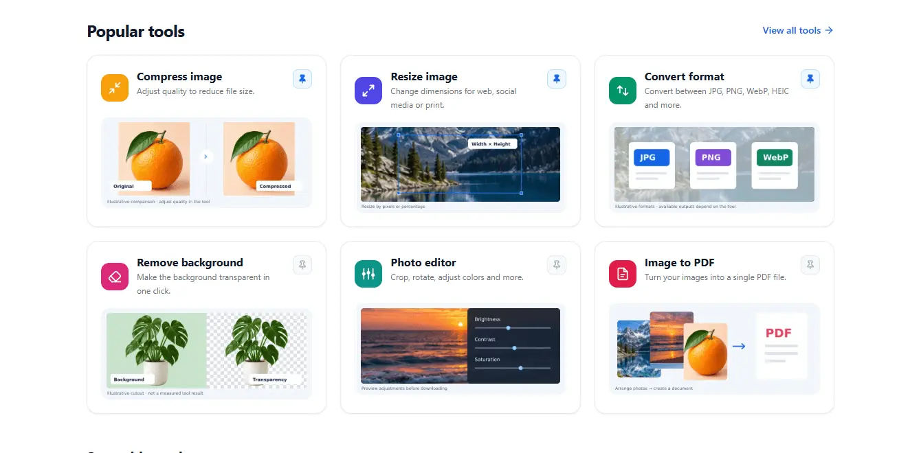 Screenshot 1 of Browser Image Tools