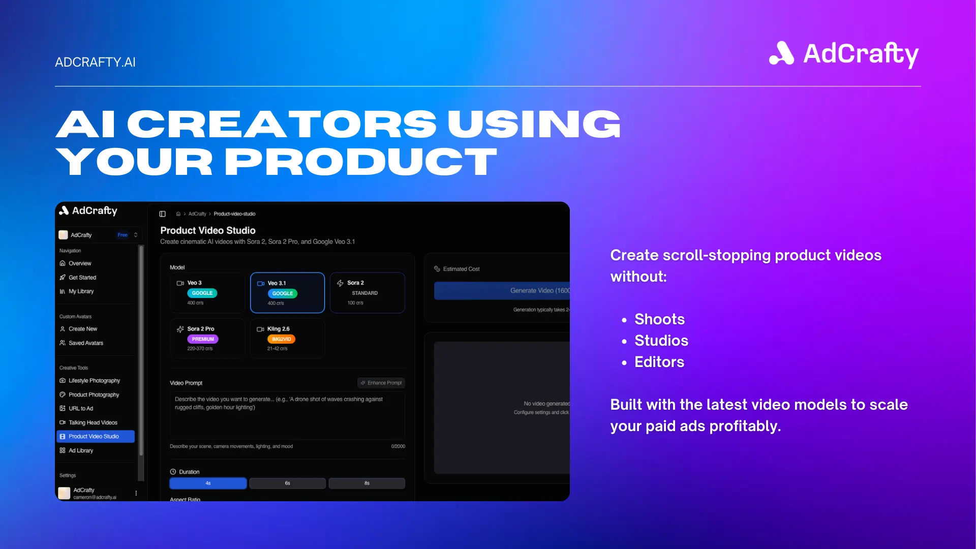 Screenshot 5 of AdCrafty | Realistic AI UGC Videos