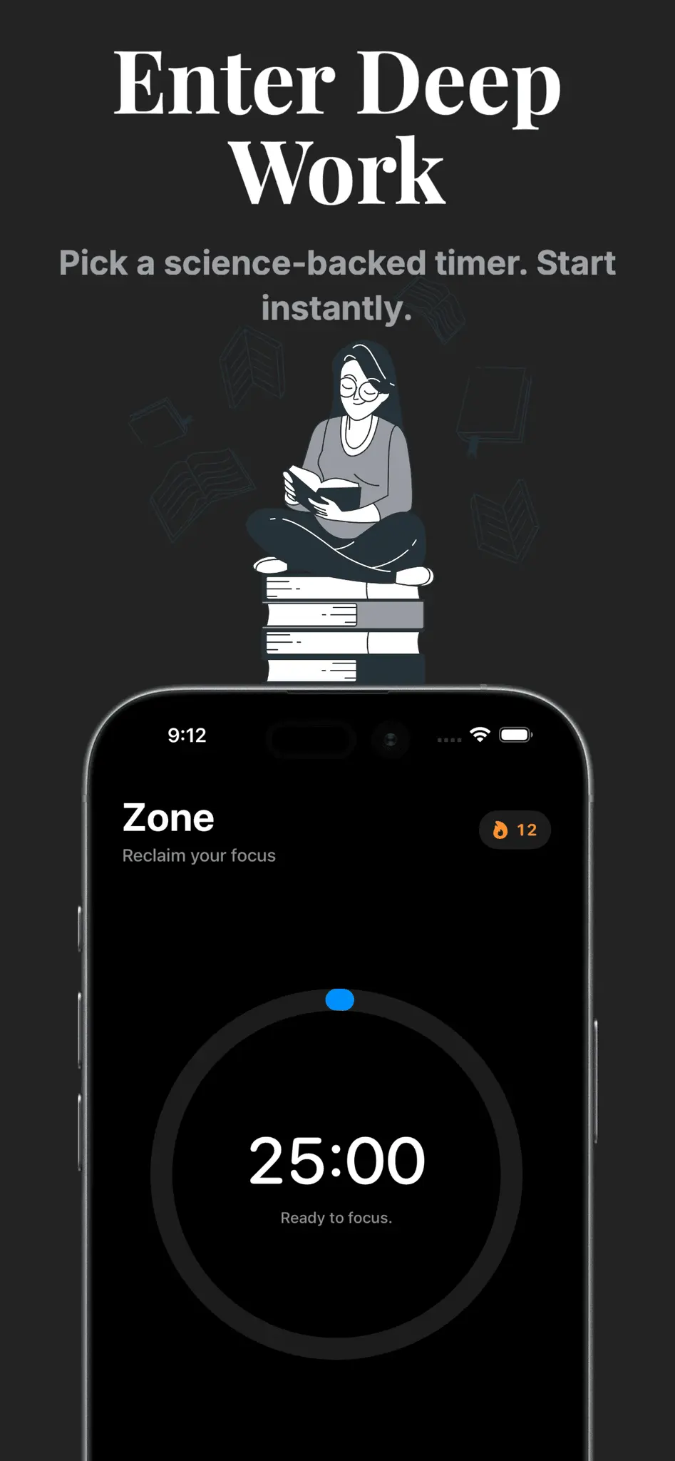 Screenshot 1 of Zone: Focus Timer & Blocker