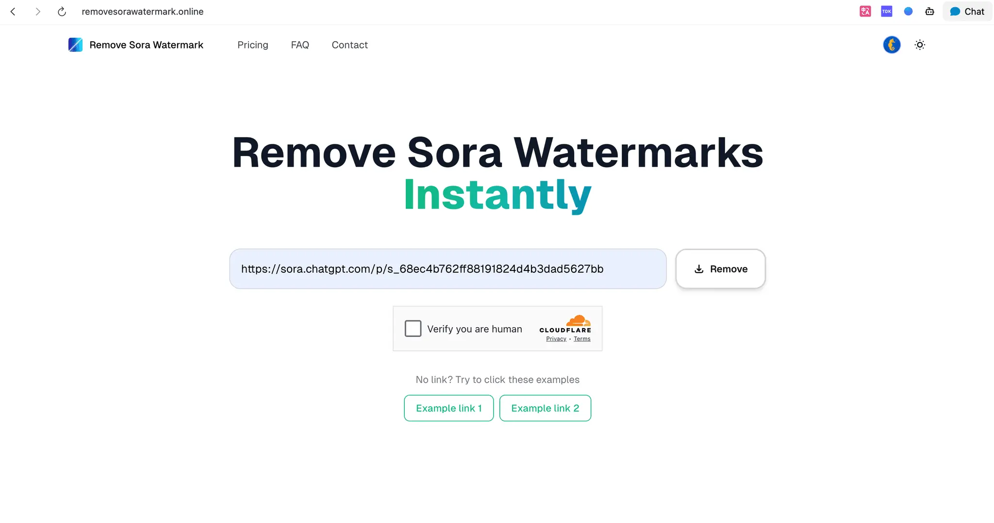 Screenshot 1 of removesorawatermark
