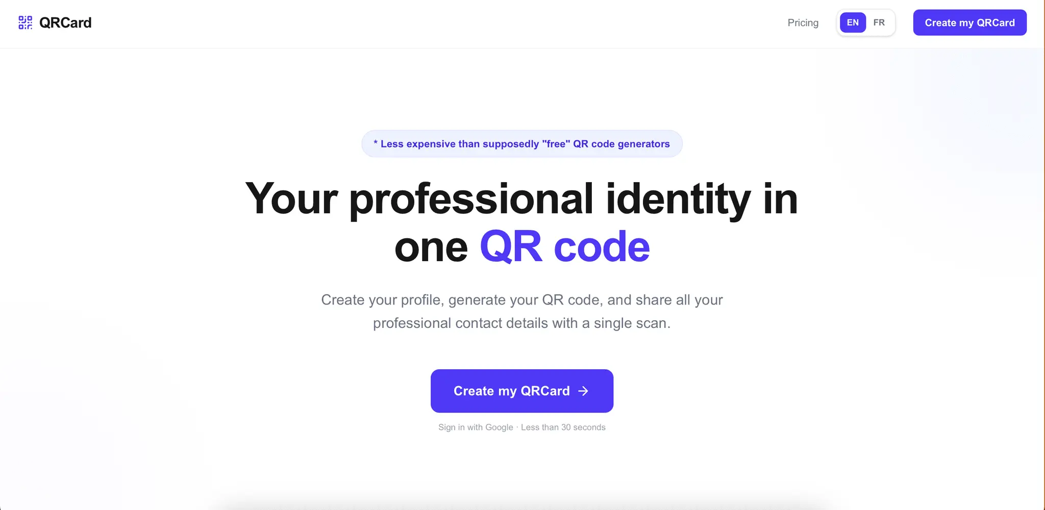 Screenshot 1 of QRCard - Your digital business card