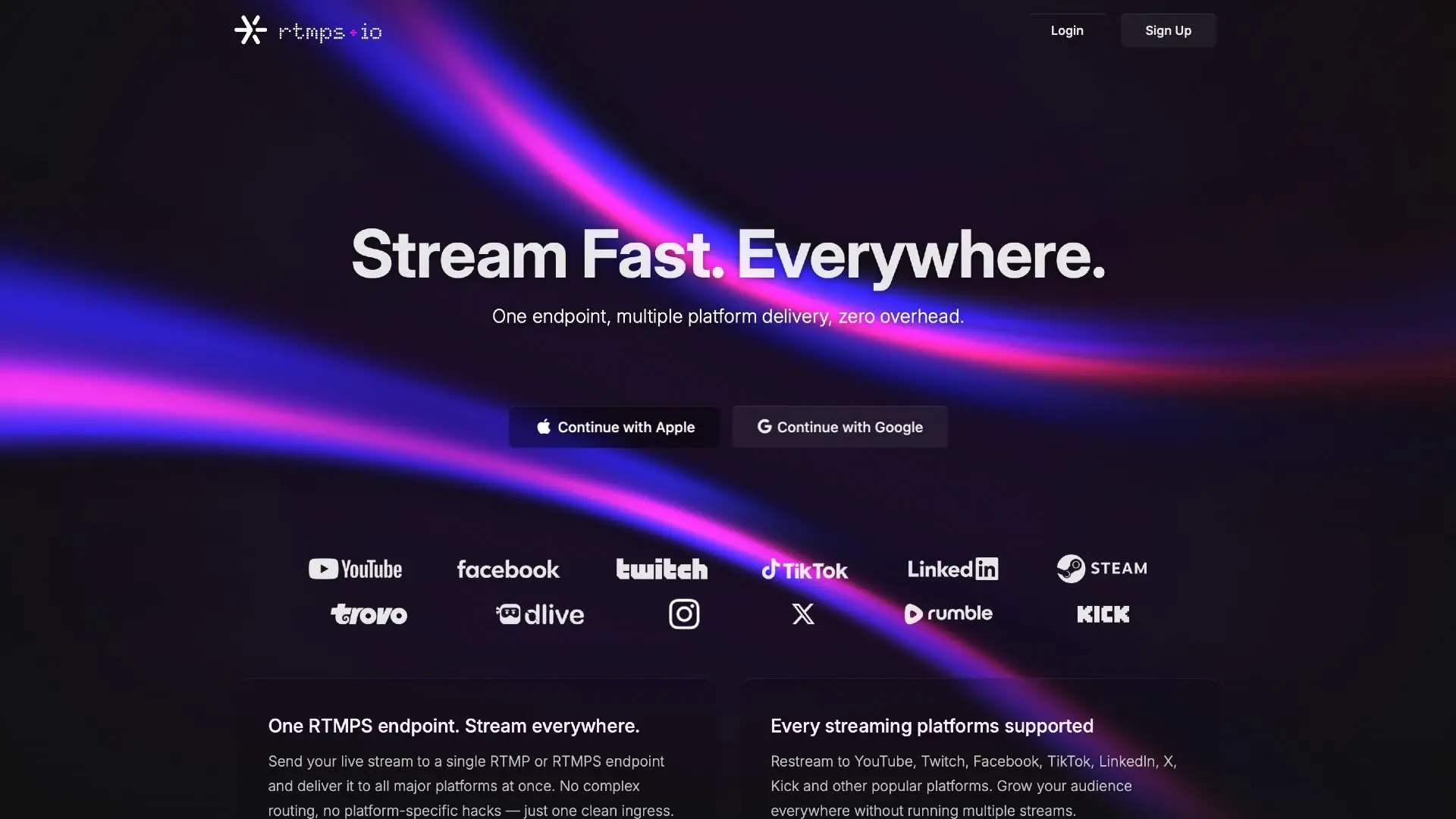 Screenshot 1 of rtmps.io