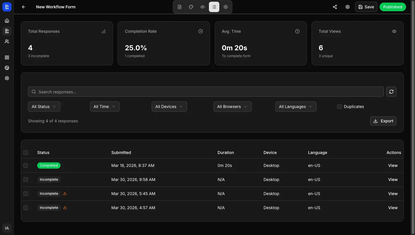 Screenshot 1 of WorkForm