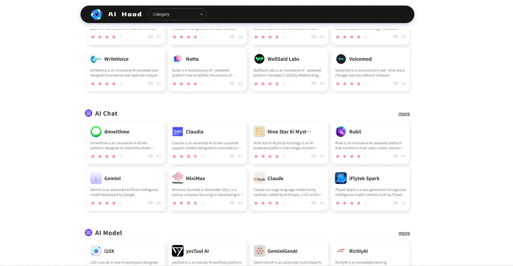Screenshot 1 of AIToolsHood