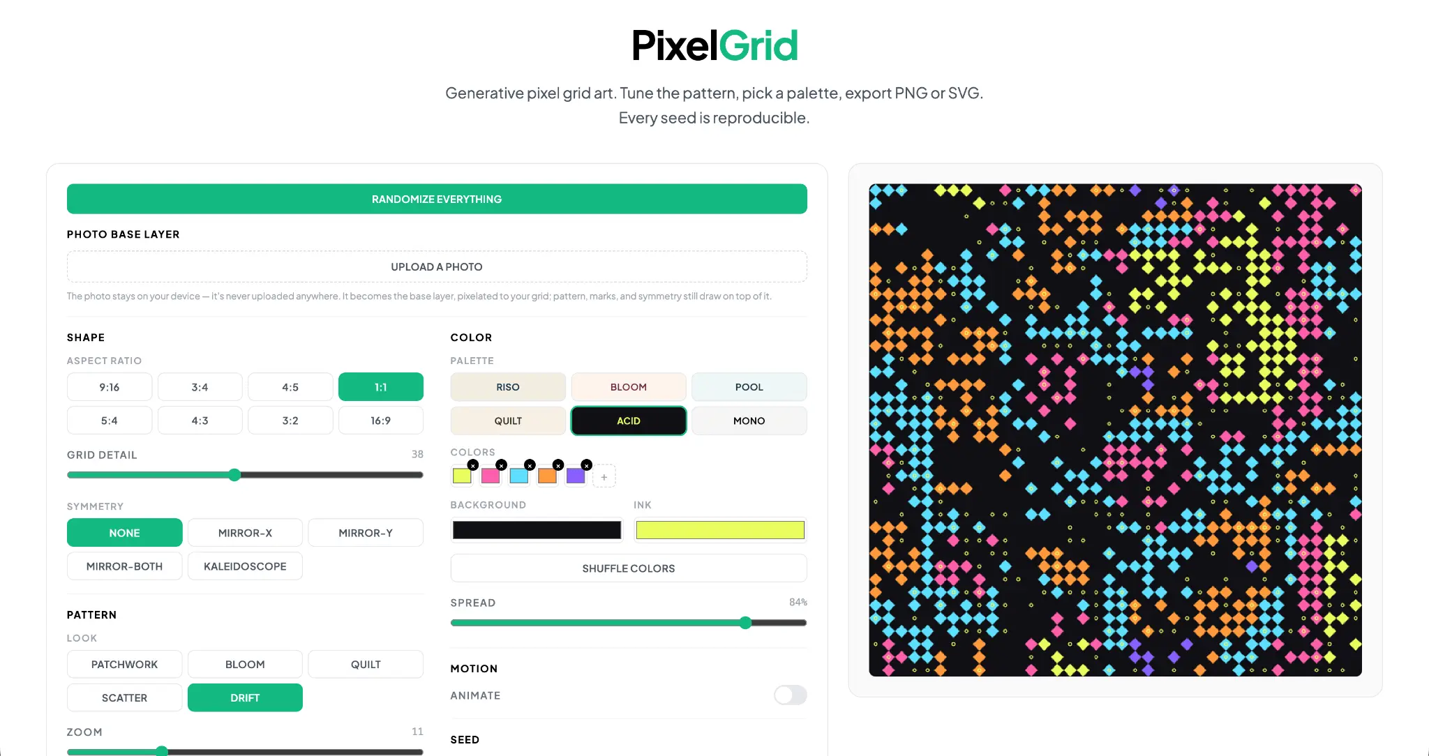 Screenshot 1 of PixelGrid