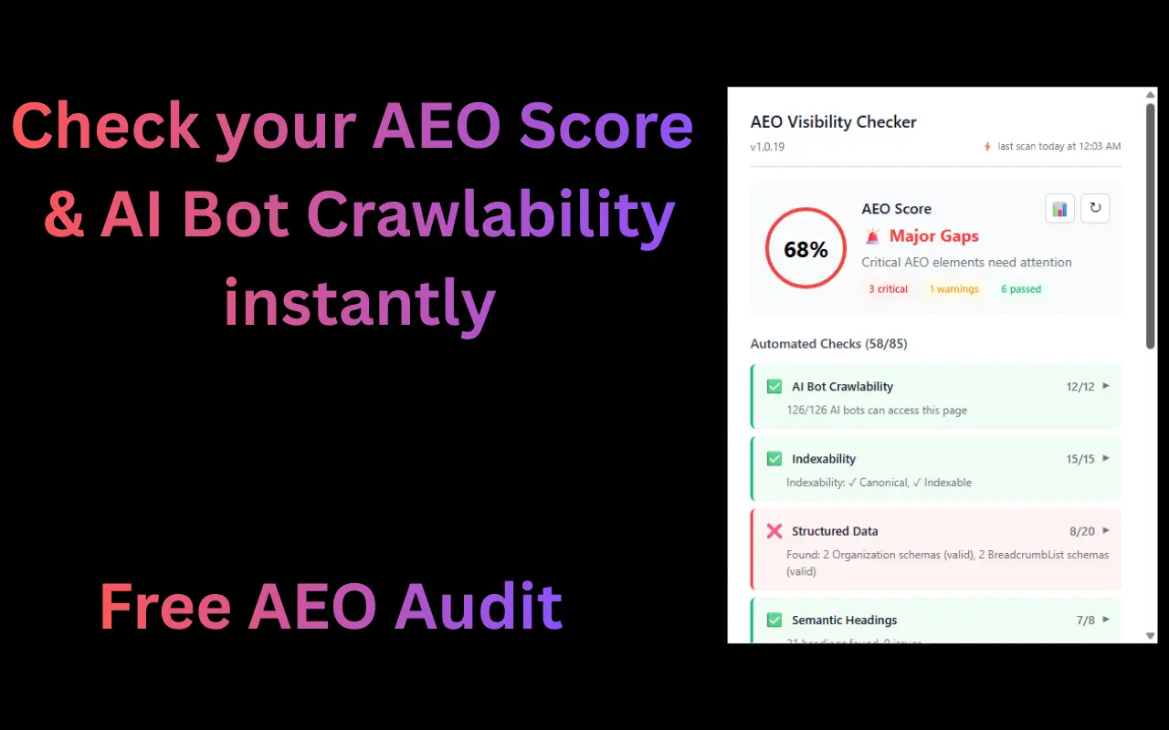 Screenshot 1 of AI Visibility Tool