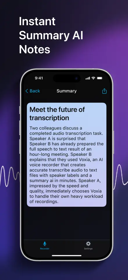 Screenshot 3 of Voxia Transcribe Audio