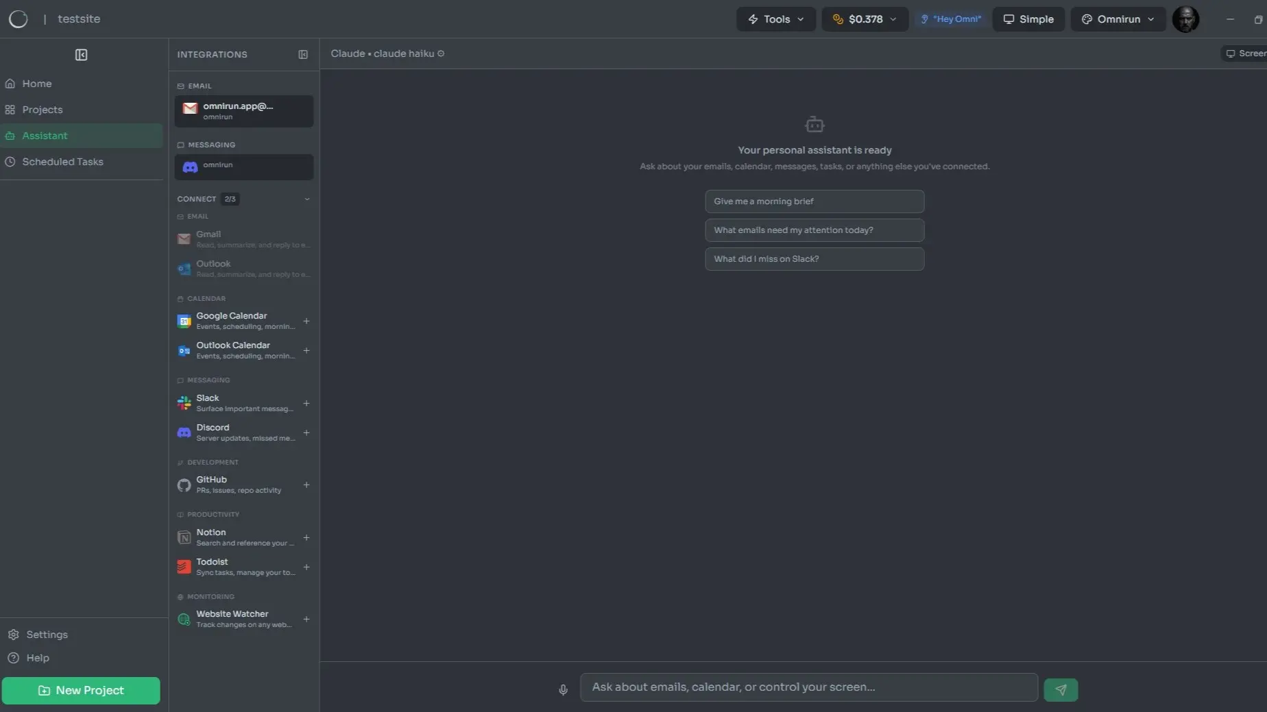 Screenshot 1 of omnirun