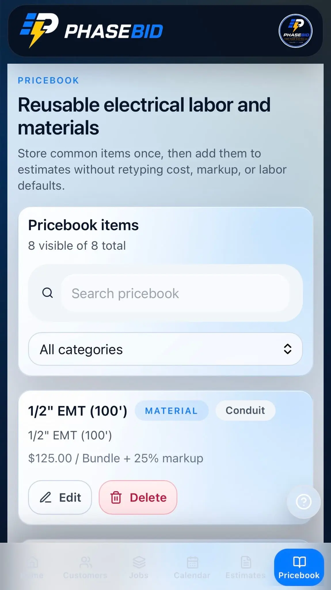 Screenshot 4 of PhaseBid