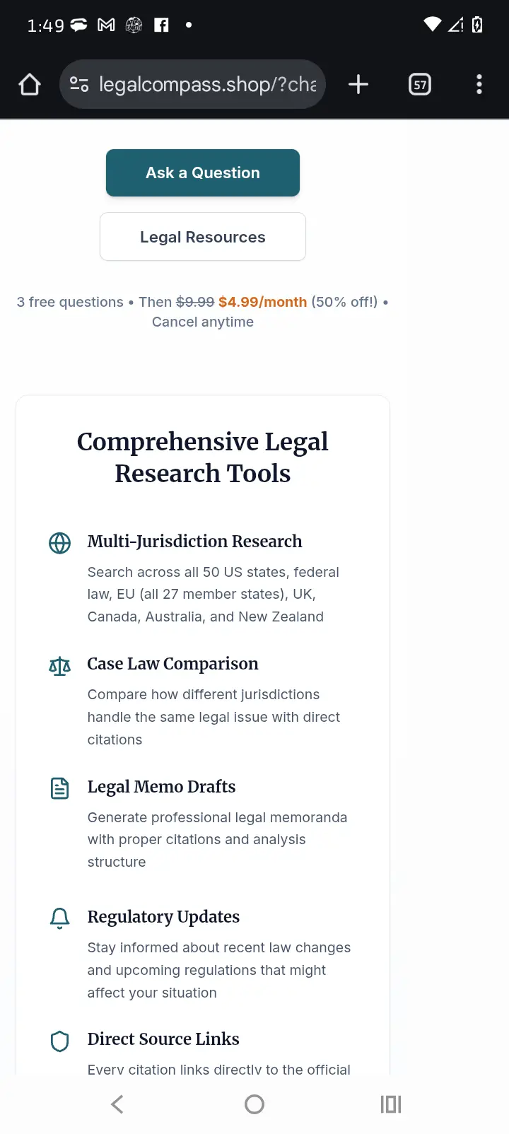 Screenshot 1 of Legal Compass