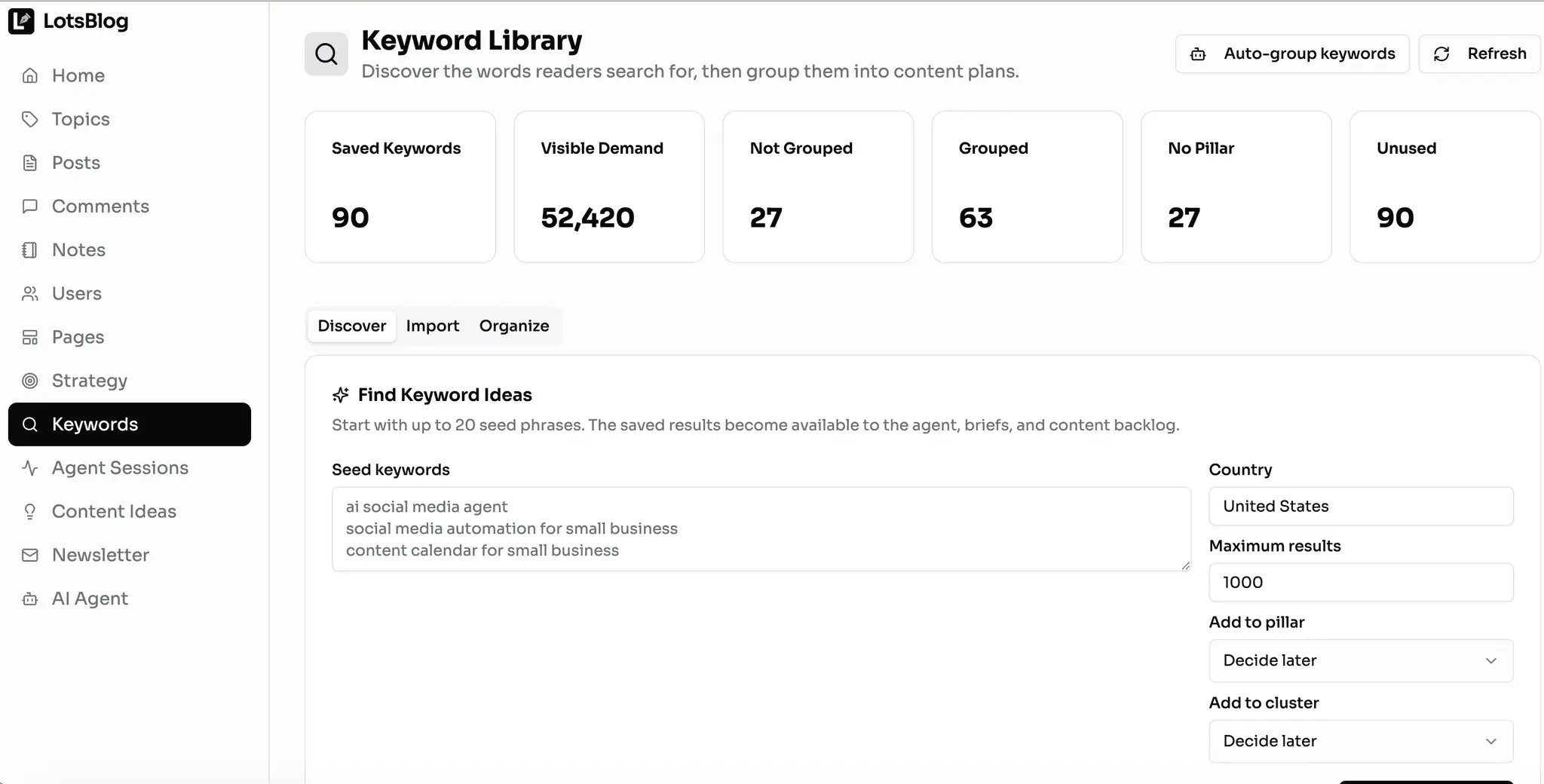 Screenshot 1 of LotsBlog