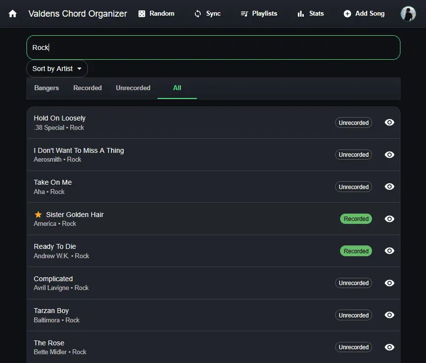 Screenshot 1 of Chord Organizer
