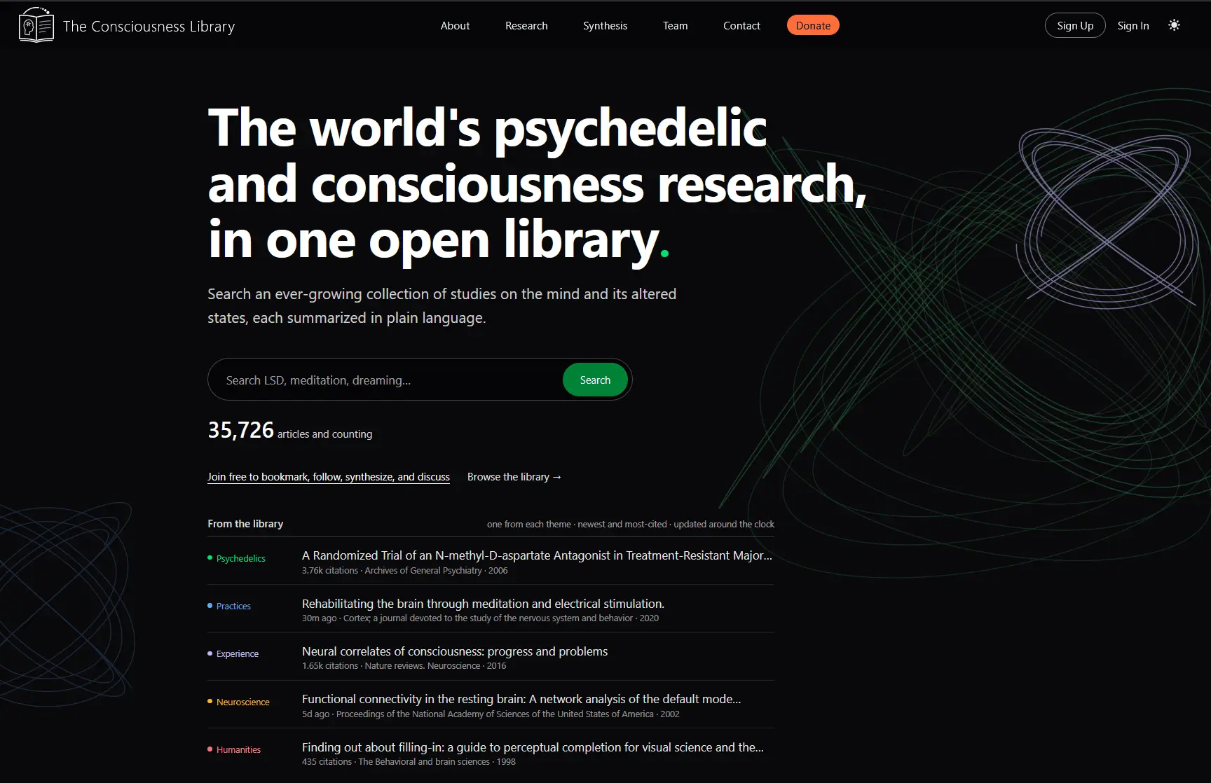 Screenshot 1 of The Consciousness Library