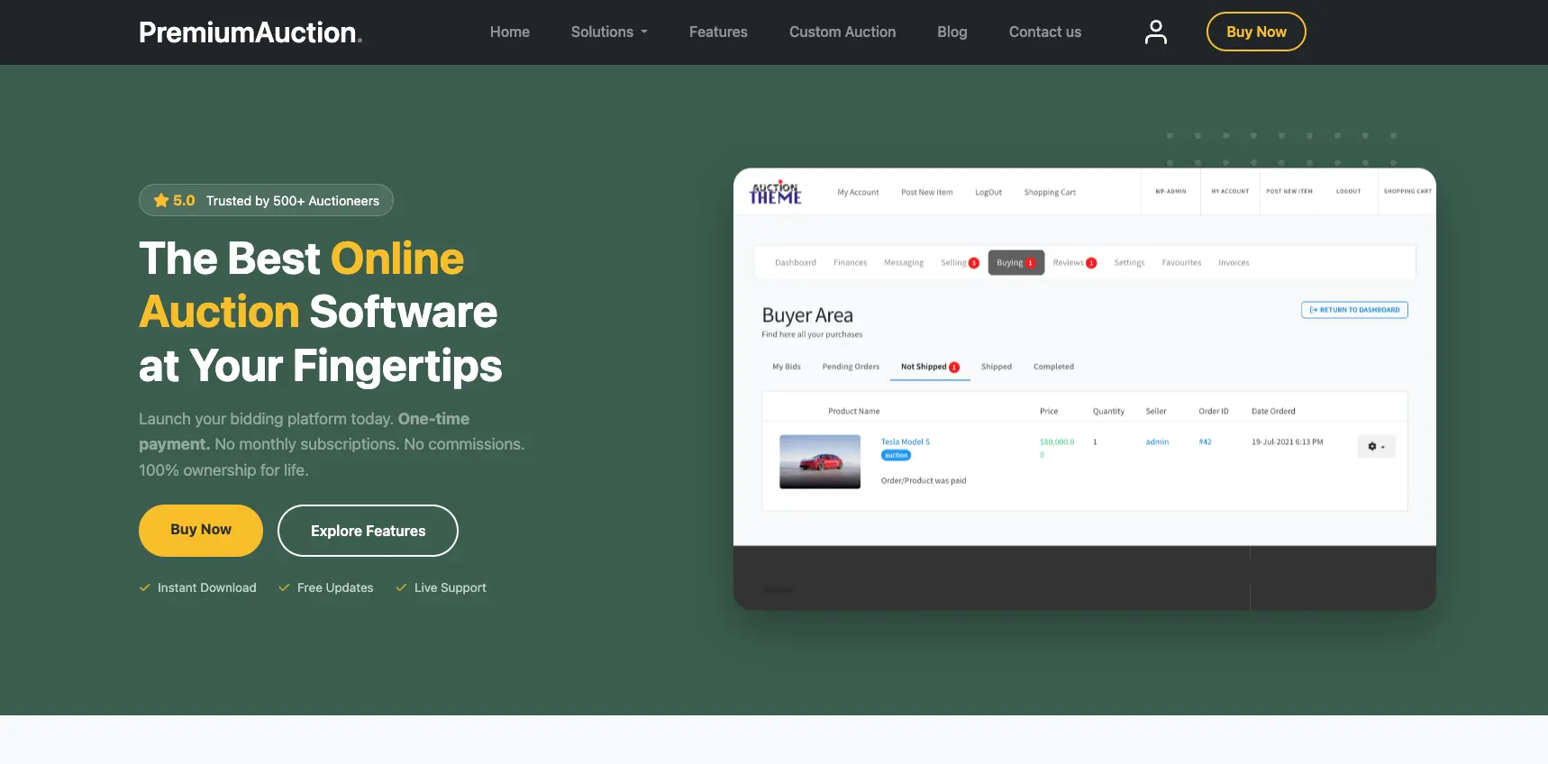 Screenshot 1 of Premium Auction Software