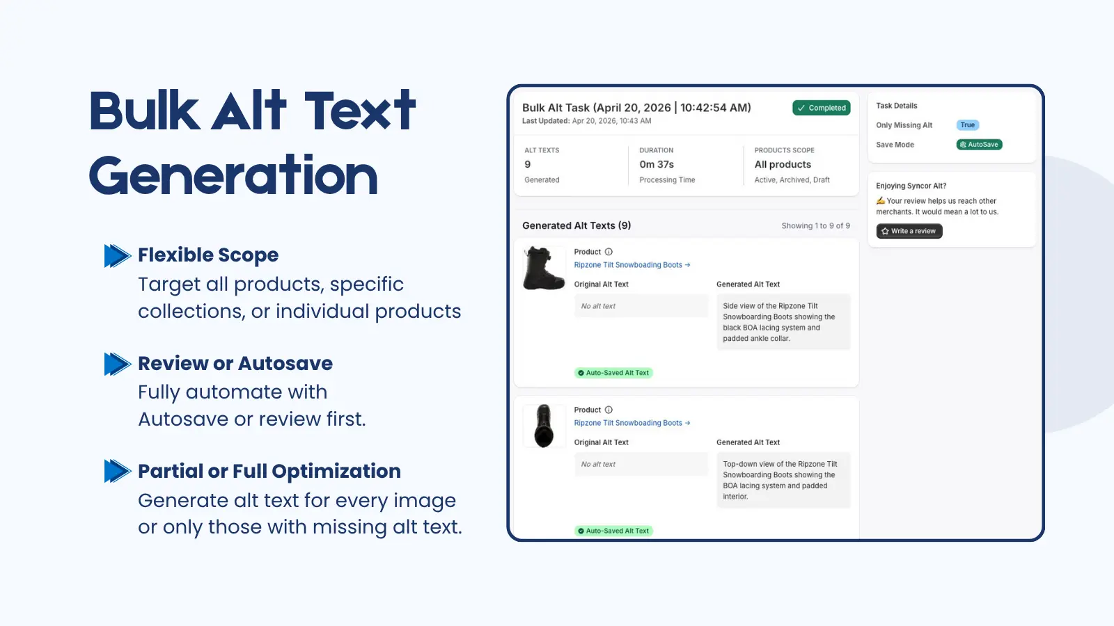 Screenshot 2 of Syncor Alt: SEO Alt Text AI