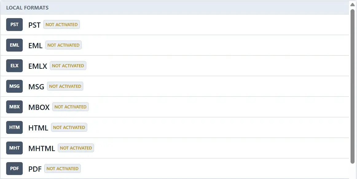 Screenshot 3 of WholeClear Webmail Backup Software