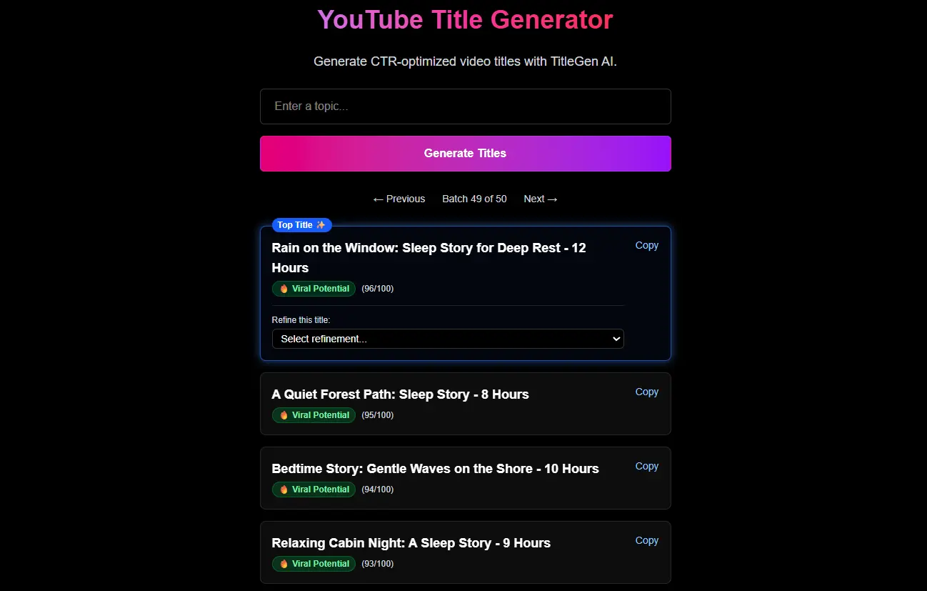 Screenshot 3 of TitleGen