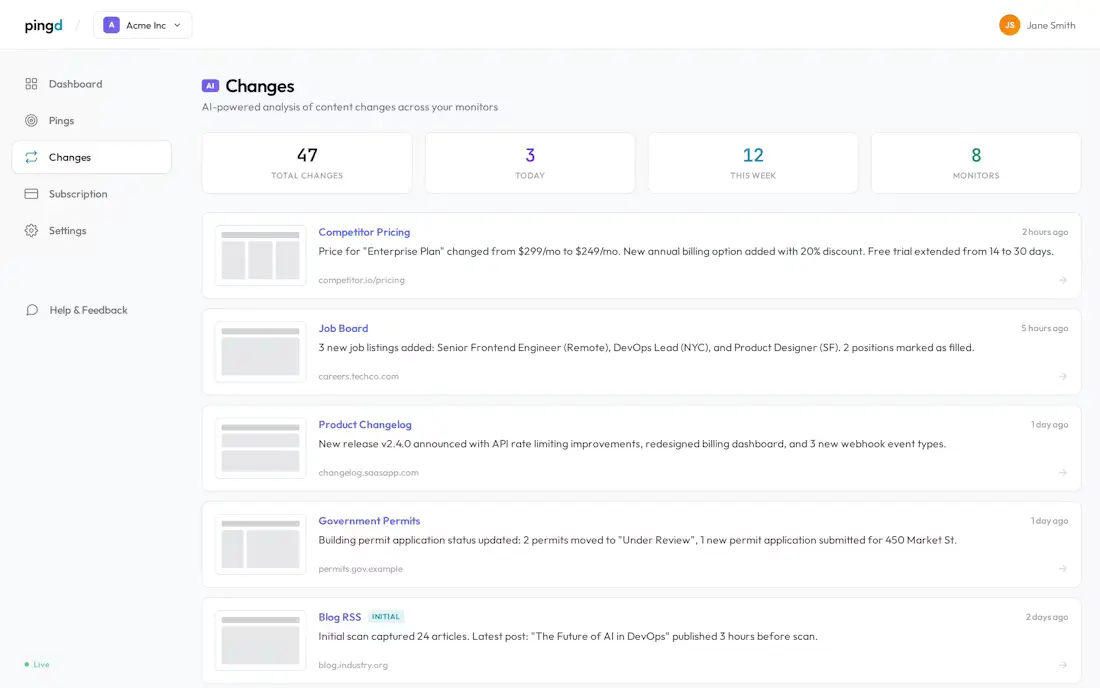 Screenshot 2 of pingd