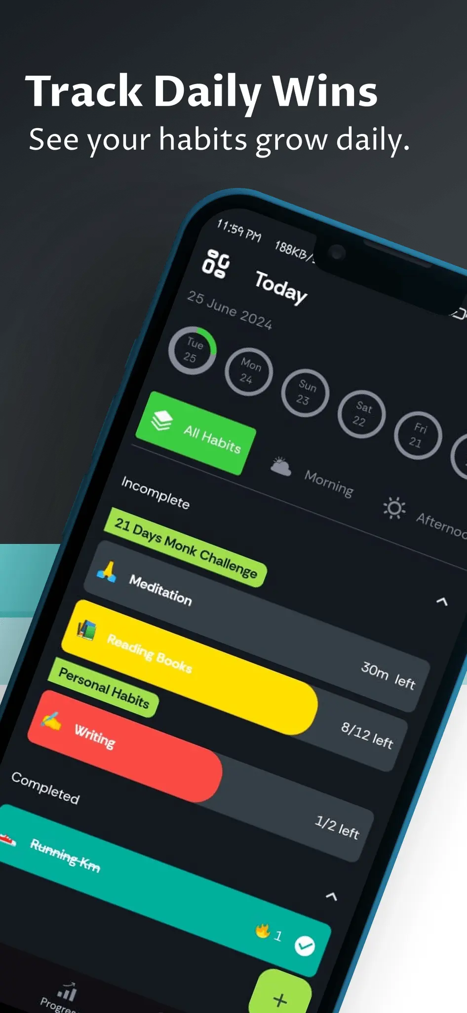 Screenshot 1 of HabitHook - Social Habit Tracker App
