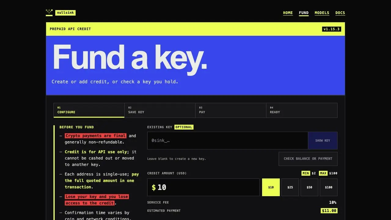 Screenshot 2 of nullsink