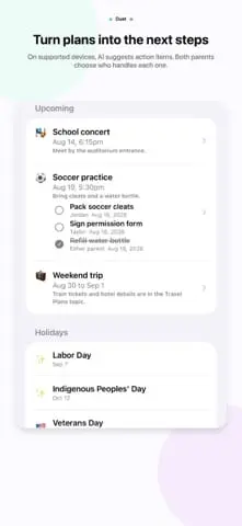 Screenshot 2 of Duet Co-parent Calendar