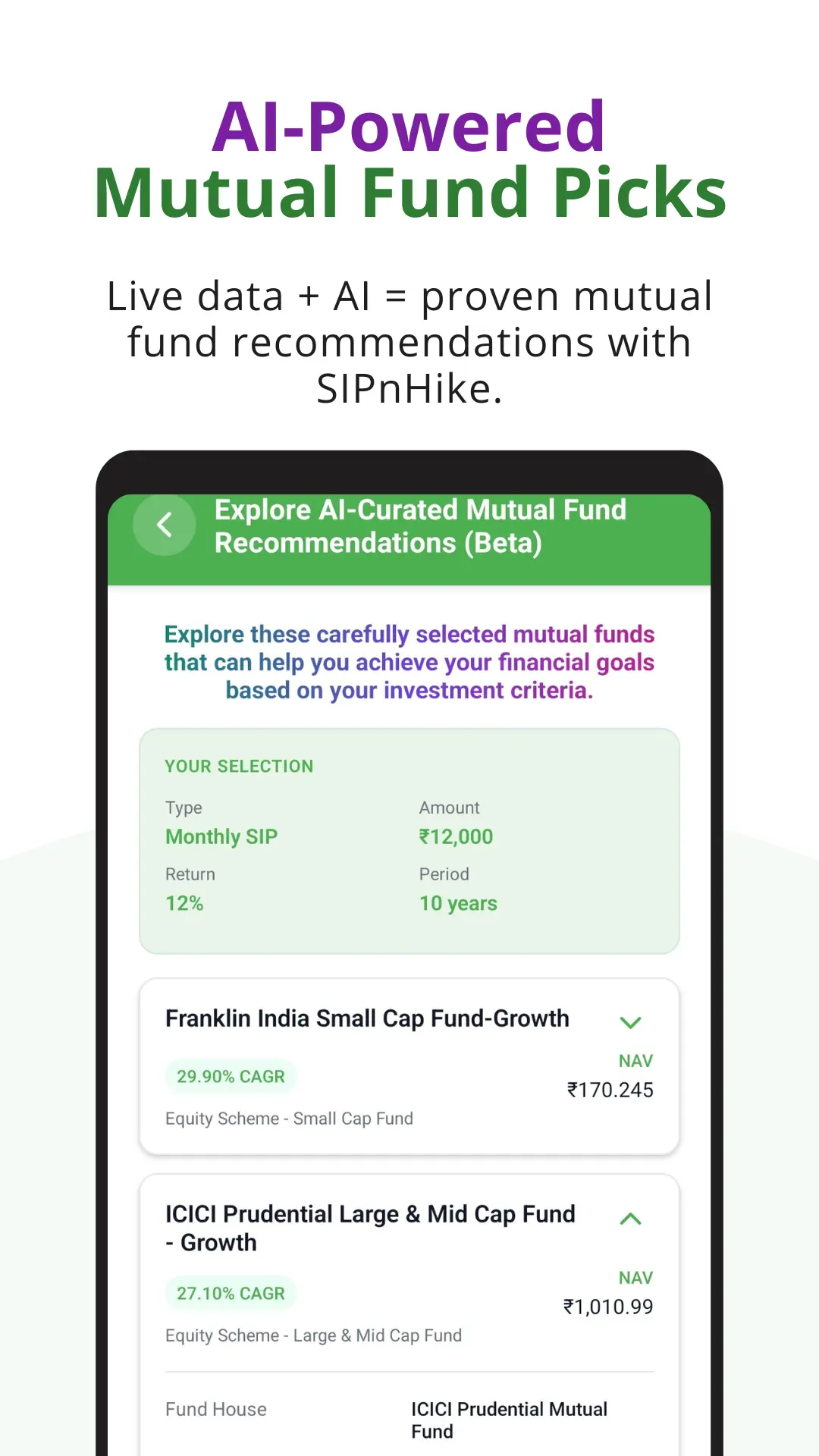 Screenshot 4 of SIPnHike – AI Financial Calculator