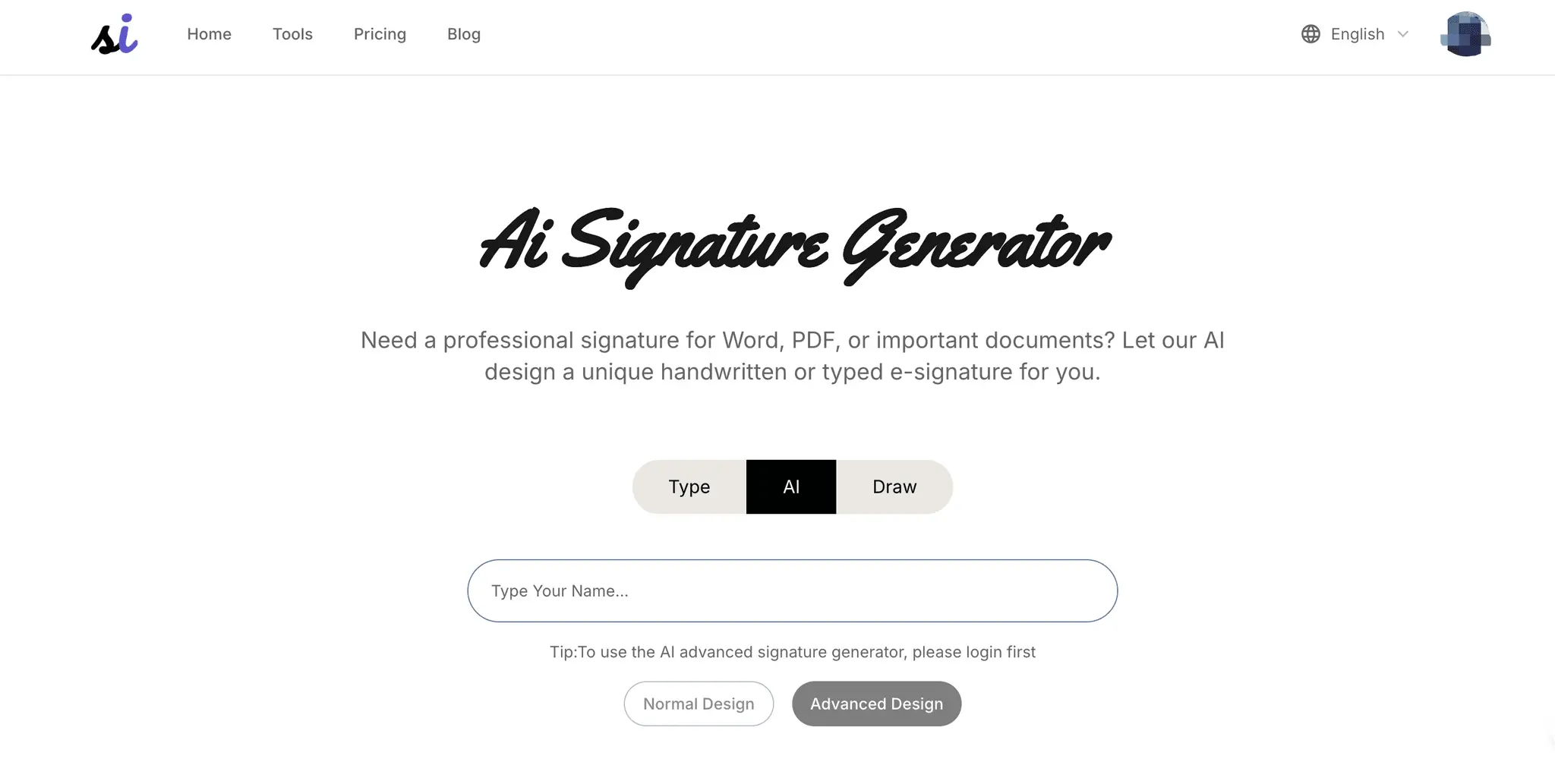 Screenshot 1 of Signature Generator