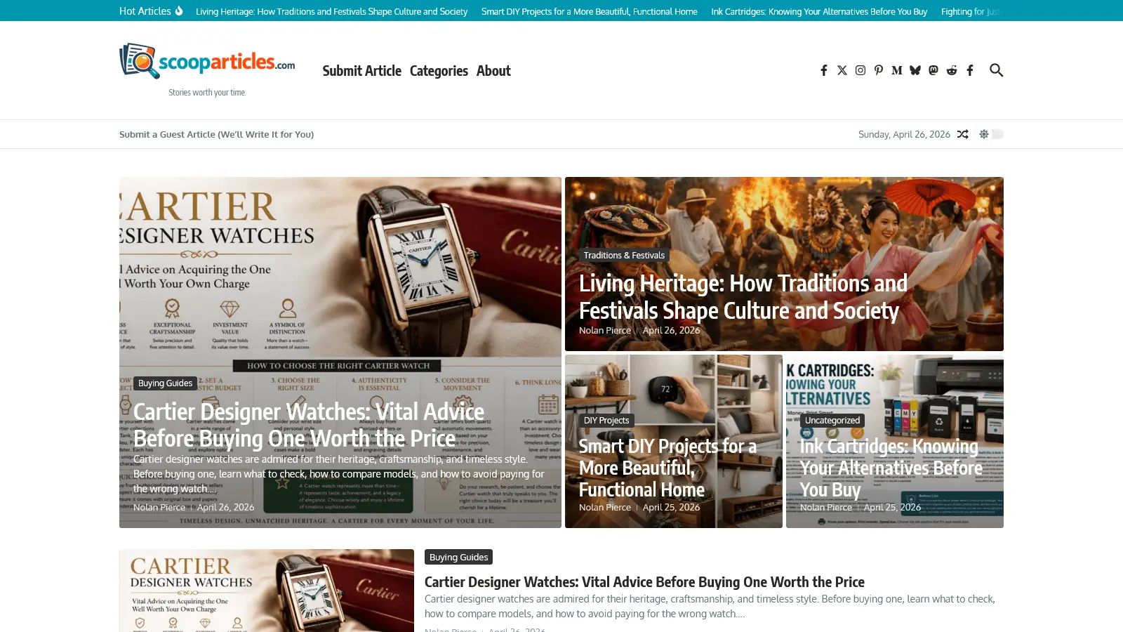 Screenshot 1 of Scoop Articles