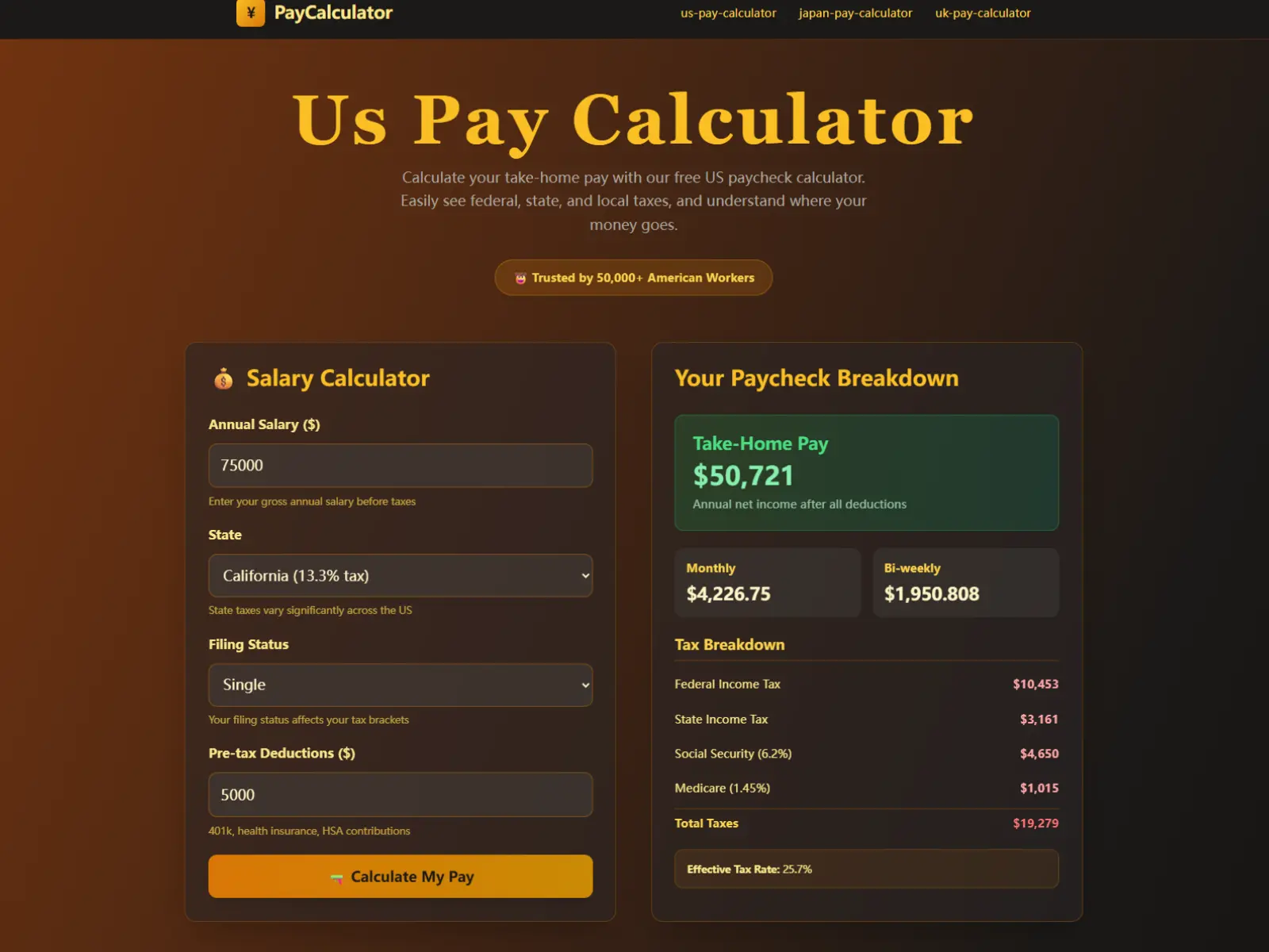 Screenshot 2 of PayCalculator