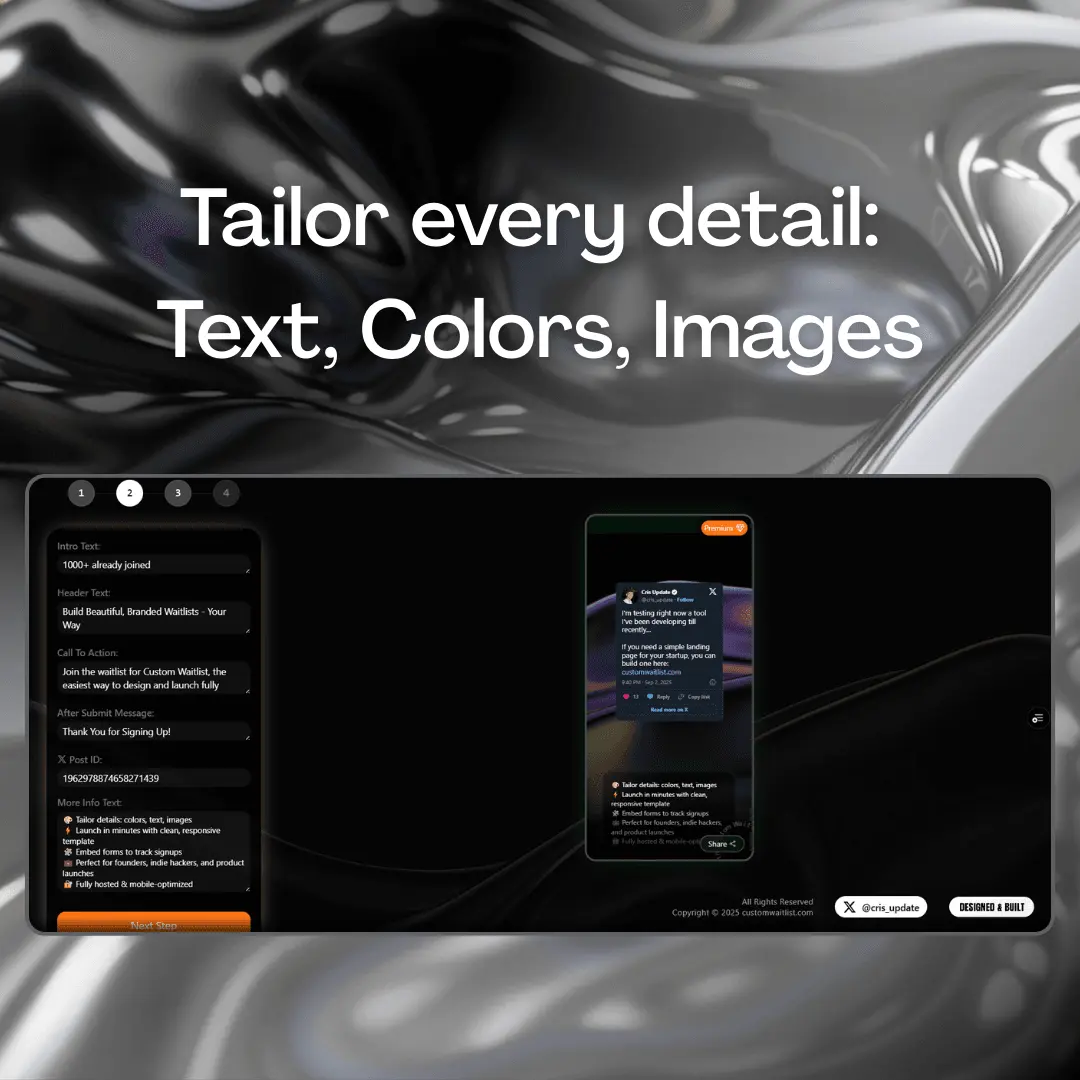 Screenshot 6 of Custom Waitlist - Webpage Customizer