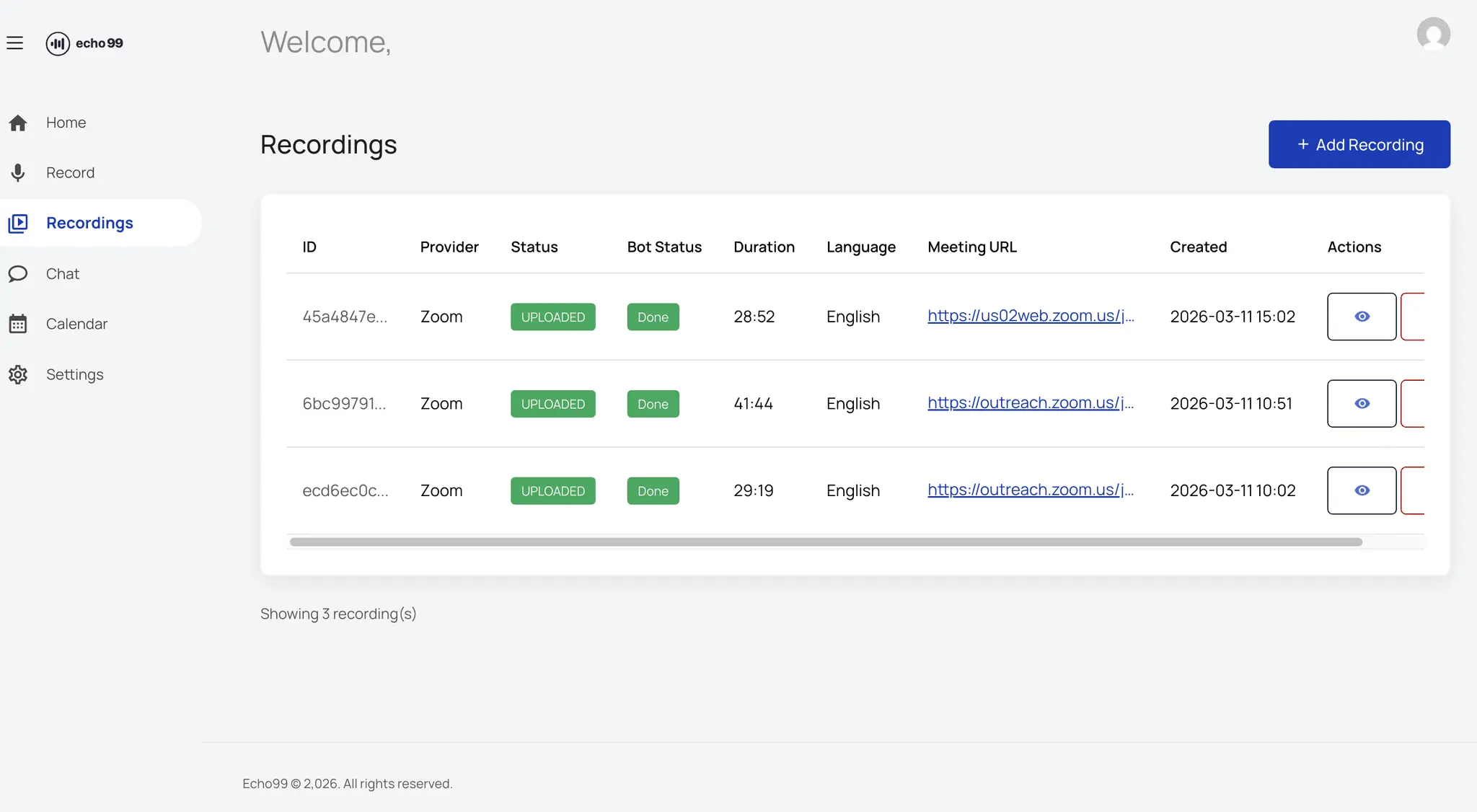 Screenshot 2 of echo99
