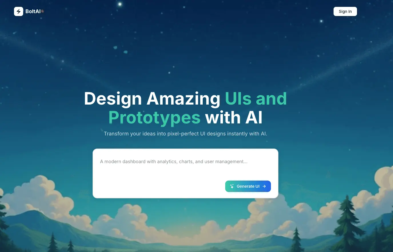 Screenshot 2 of Bolt AI- AI Web App Designer