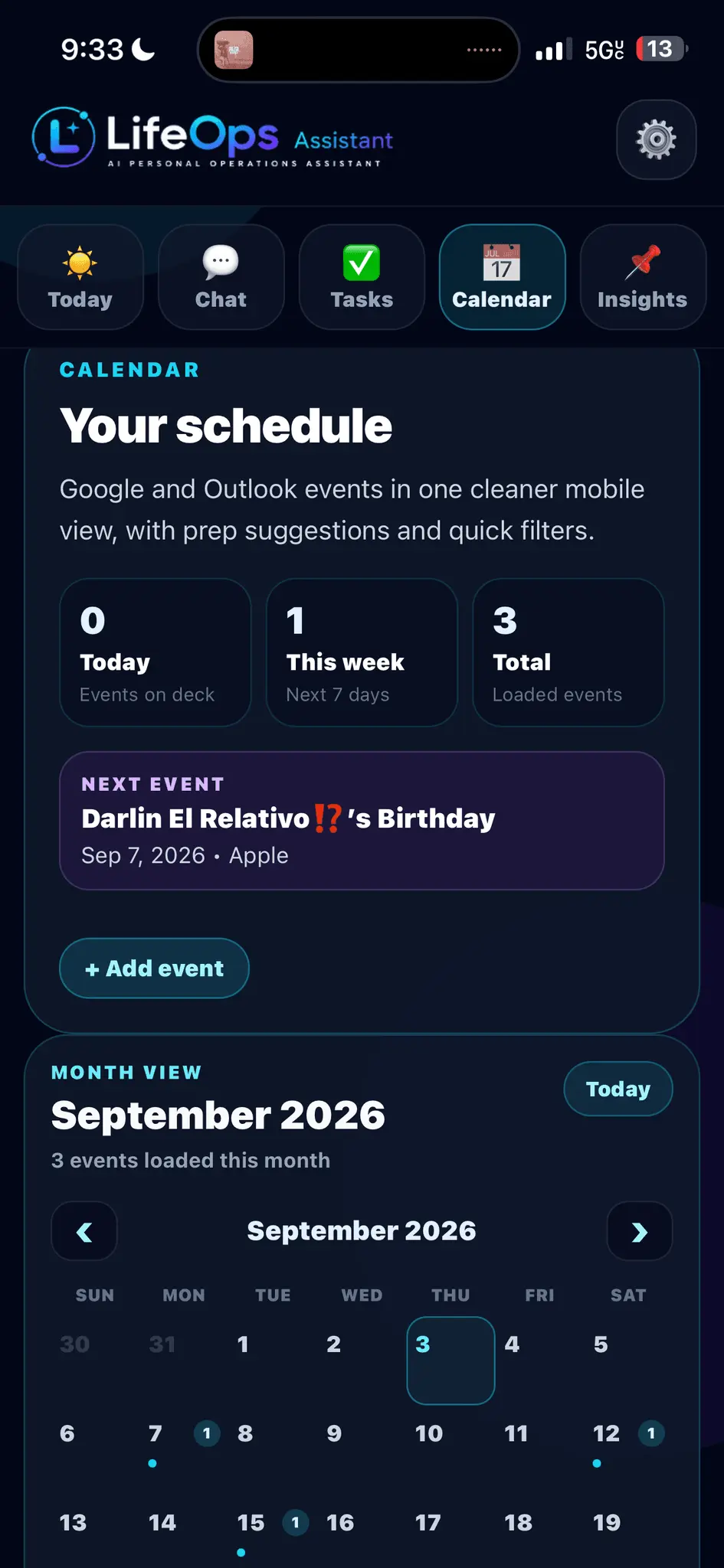 Screenshot 4 of LifeOps Assistant