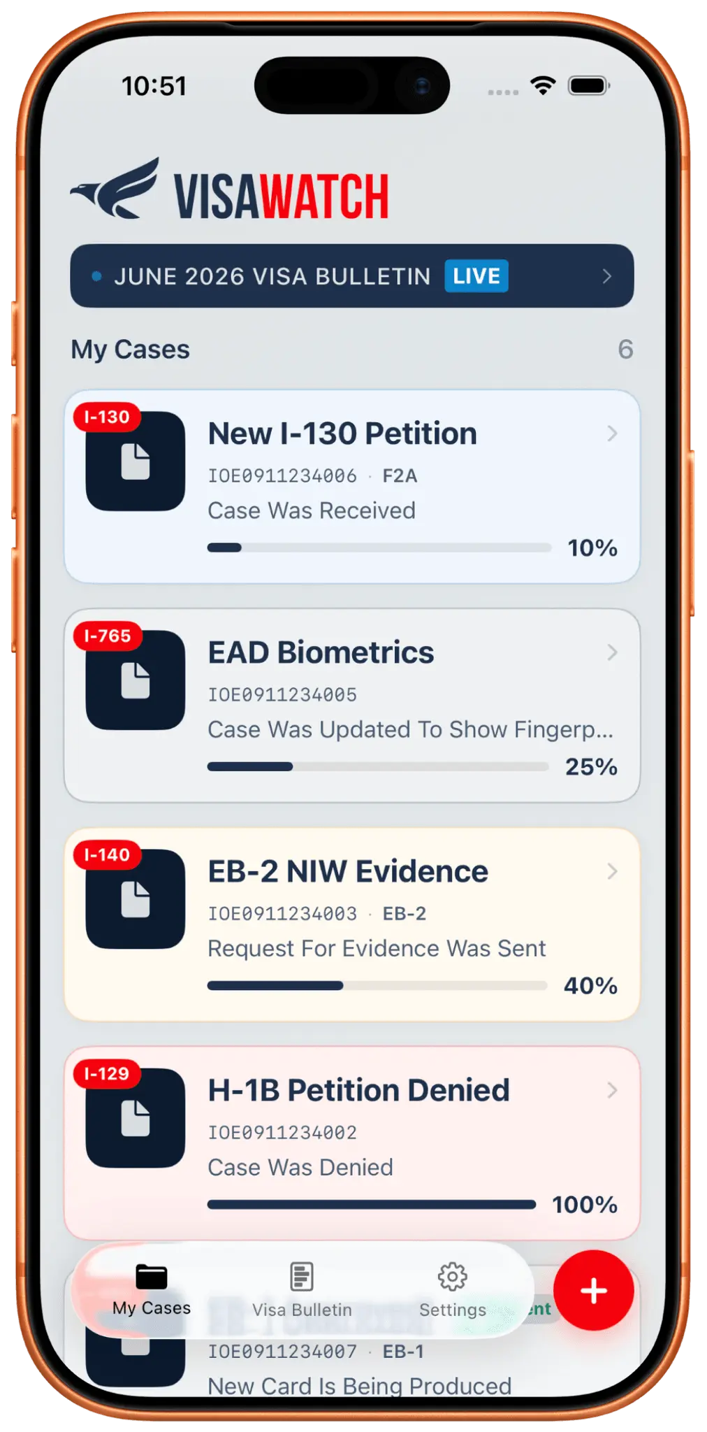 Screenshot 1 of VisaWatch