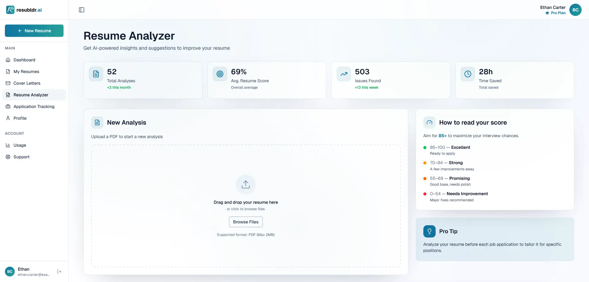 Screenshot 5 of resubldr.ai