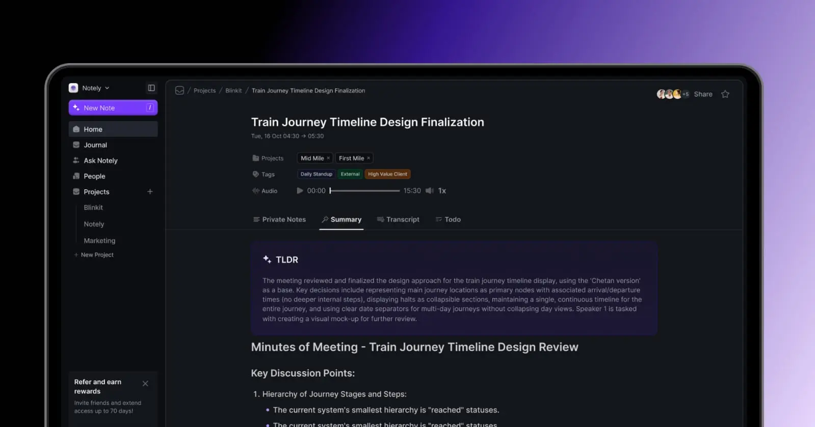 Screenshot 2 of Notely