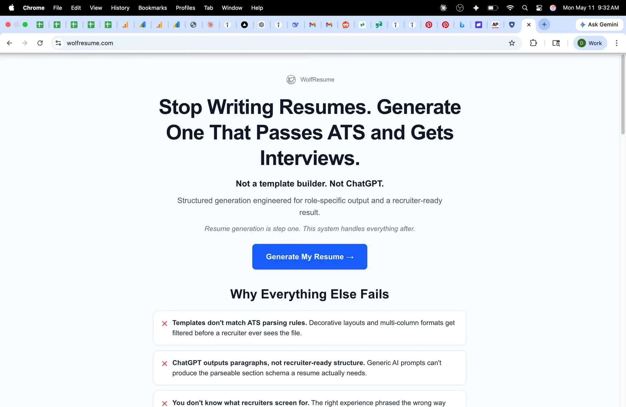 Screenshot 1 of WolfResume