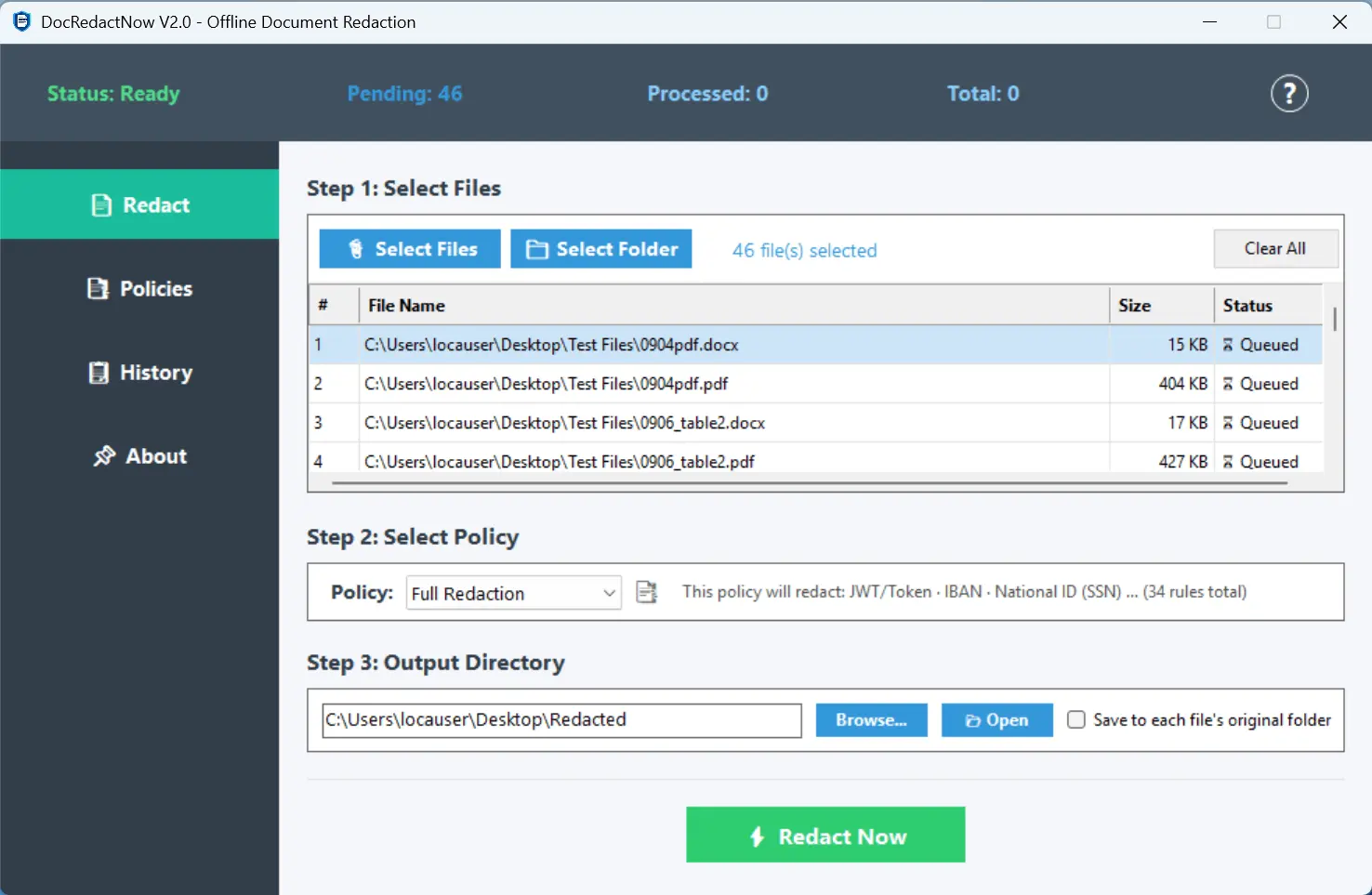 Screenshot 1 of DocRedactNow