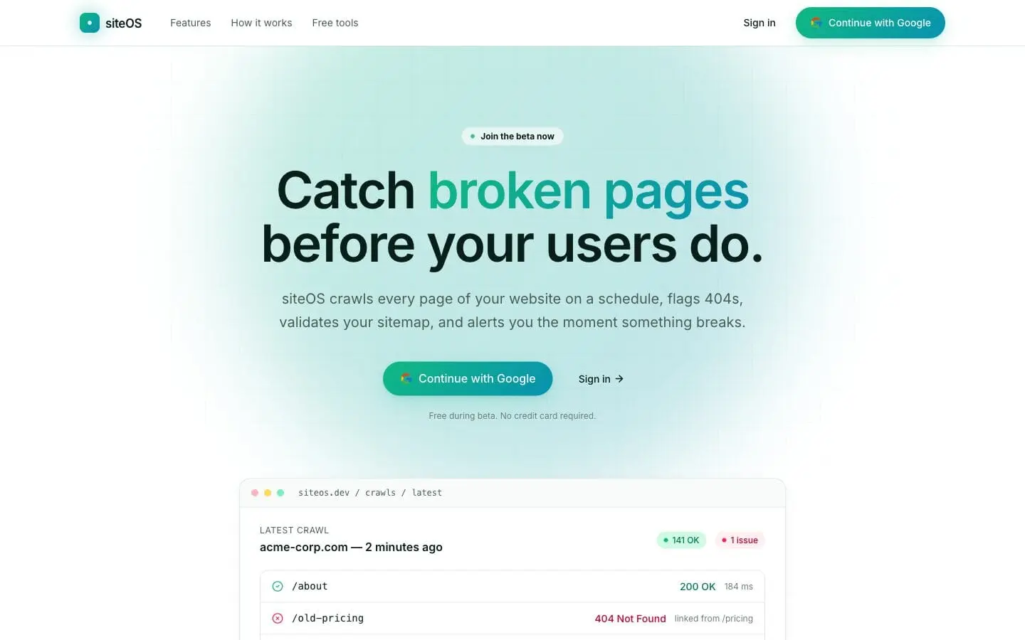 Screenshot 1 of siteOS
