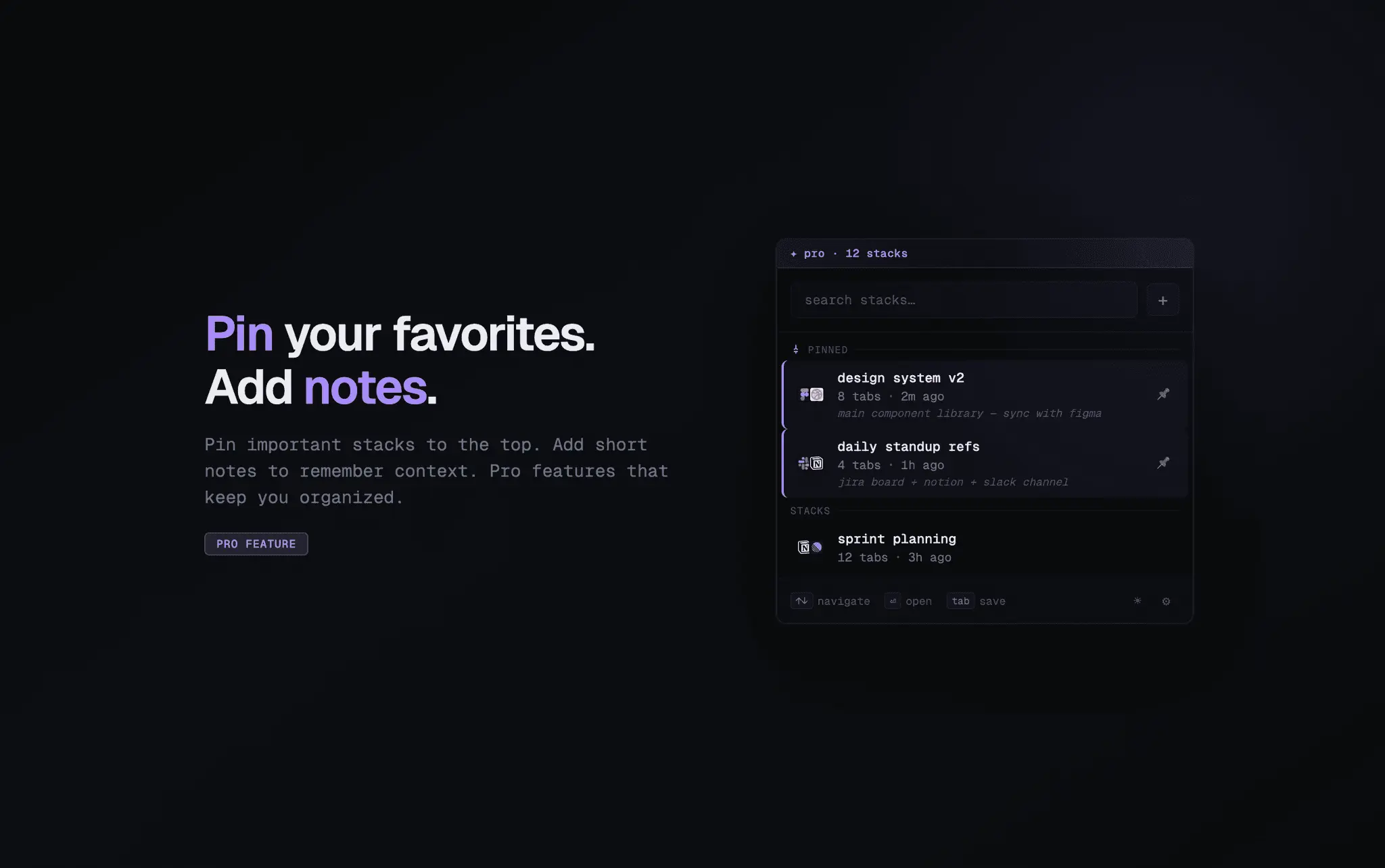 Screenshot 3 of Stack - Tab Manager & Session Saver