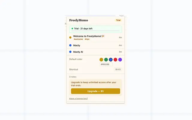 Screenshot 1 of FreelyMemo