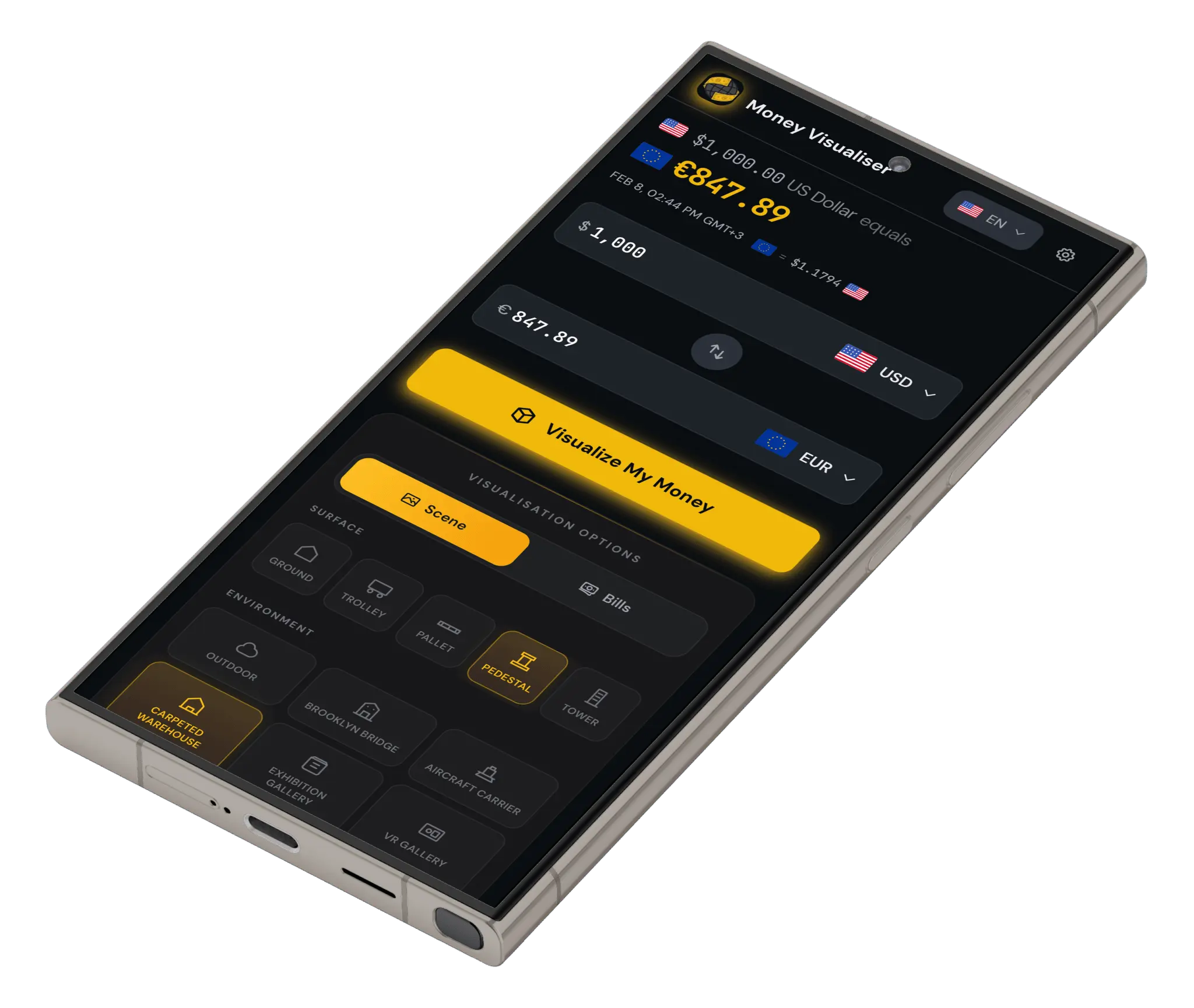Screenshot 1 of Money Visualiser